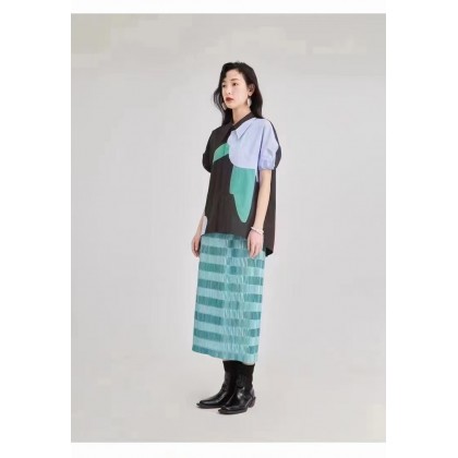 Colour Block Puff Sleeves Shirt Colour Block Puff Sleeves Shirt